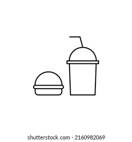 Restaurant, Essen, Küche Thin Line Symbol Vektorgrafik Logo Vorlage. Geeignet für viele Zwecke.