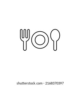 Restaurant, Food, Kitchen Thin Line Icon Vector Illustration Logo Template. Suitable For Many Purposes.