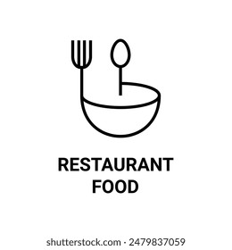 restaurant food logo design concept idea with spoon and fork