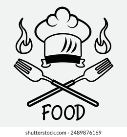 Restaurant food logo design eps file