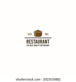 restaurant food logo vector flat color