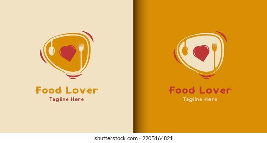 Restaurant food lover logo design template