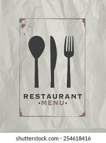 Menú de comida del restaurante