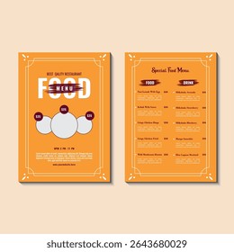Restaurant Food Menu Board Design. Delicious Dinner Menu Template. Tasty Food Flyer Design for Family Restaurant or Weekend Specials. Editable PSD Format. Creative Food Brochure Design Template.
