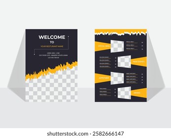 Restaurant Food Menu Design Creative and Modern Flyer Food menu Desing