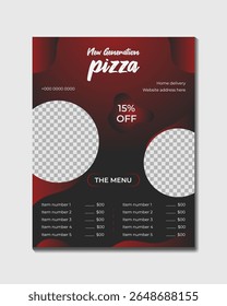 Restaurant food menu design in print ready format