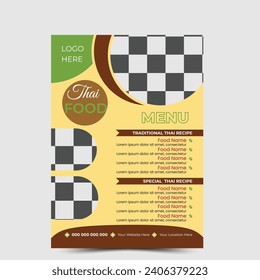 Restaurant food menu design template
