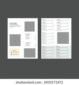 restaurant food menu design template