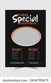 Restaurant food menu design template