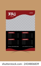 Restaurant food menu design template