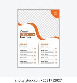 Restaurant food menu design template