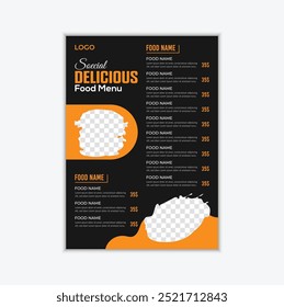 Restaurant food menu design template