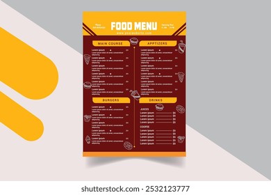 Design-Vorlage für Restaurant-Speisen