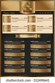 Restaurant Food Menu Design vector format eps10