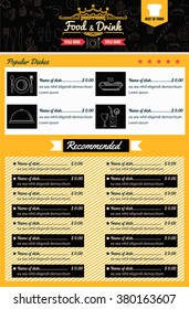 Restaurant Food Menu Design vector format eps10