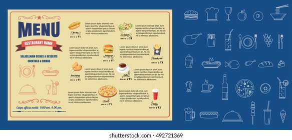Restaurant Food Menu Design  vector format eps10