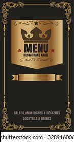 Restaurant Food Menu Design with vintage Background chalkboard