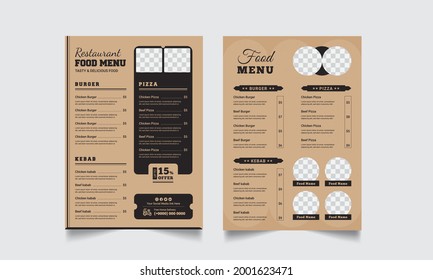 Restaurant Food Menu Flyer Template