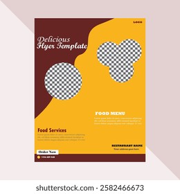 Restaurant food menu flyer template