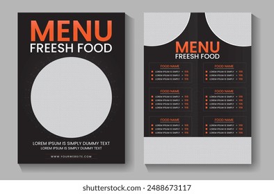 restaurant food menu poster design template