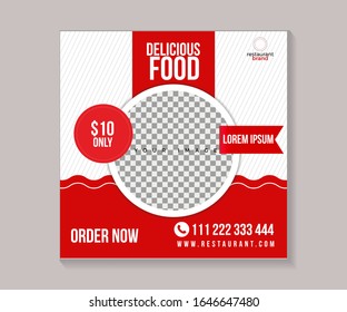 Restaurant food menu Social media post