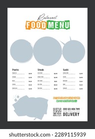 Restaurant Food Menu Template Design or food flyer design