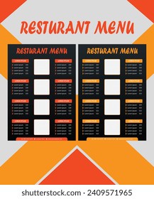 Restaurant Food Menu Template Design or food flyer design