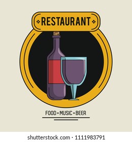 Restaurant food music and beer