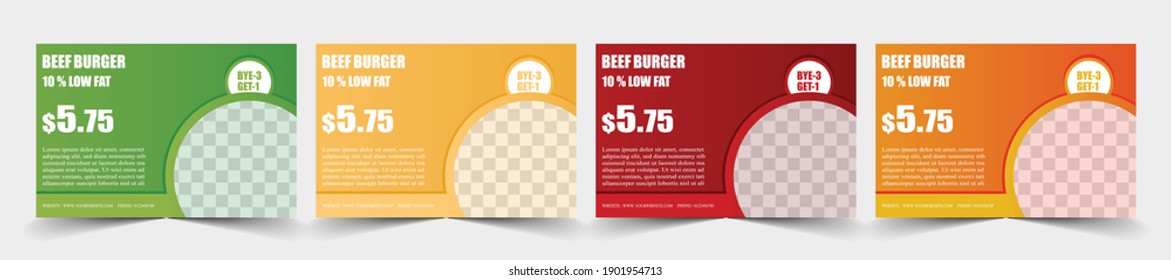 Restaurant food poster template design