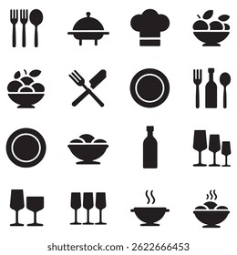 Restaurant and Food Service Icon Set