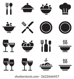 Restaurant and Food Service Icon Set