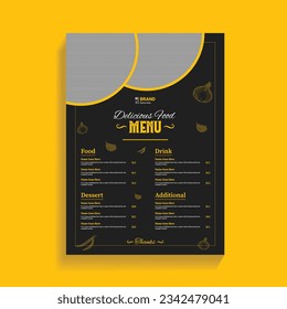 Restaurant Food Service Menu Design Template