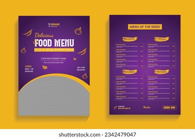 Restaurant Food Service Menu Design Template