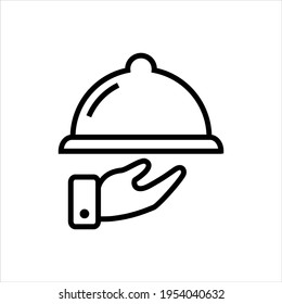 Restaurante de comida sirviendo el diseño de símbolos vectores