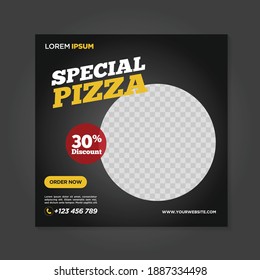 Restaurant food social media banner post design template