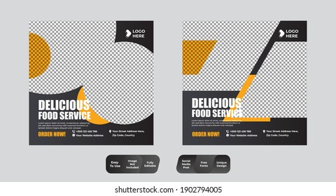 Restaurant Food Social Media Banner Template For Food Promotion Simple Banner 