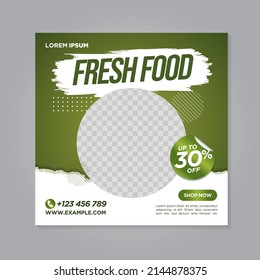 Restaurant food social media banner post design template