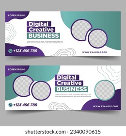 Restaurant food social media banner post design template