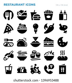 Restaurant Food Vector Icon Set