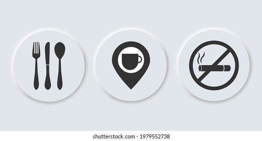 Restaurant, food vector icon set