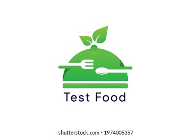 Restaurant Food vector logo. Kitchen tools. Food icon. Cooking logo. Leaf Vector Logo Template