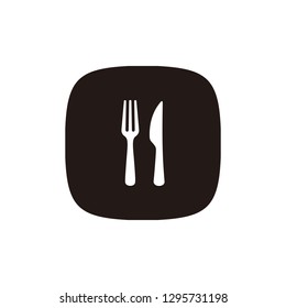 Restaurant, fork and knife icon sign symbol