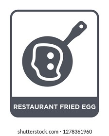 restaurant fried egg icon vector on white background, restaurant fried egg trendy filled icons from Bistro and restaurant collection, restaurant fried egg vector illustration