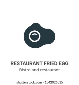 Restaurant fried egg vector icon on white background. Flat vector restaurant fried egg icon symbol sign from modern bistro and restaurant collection for mobile concept and web apps design.