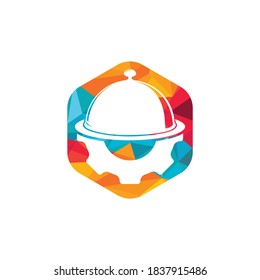 Restaurant gear vector logo design. Abstract cooking logo concept.