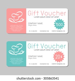 restaurant gift voucher template  with clean and modern pattern.
restaurant gift voucher template with colorful pattern. bright concept. Vector illustration