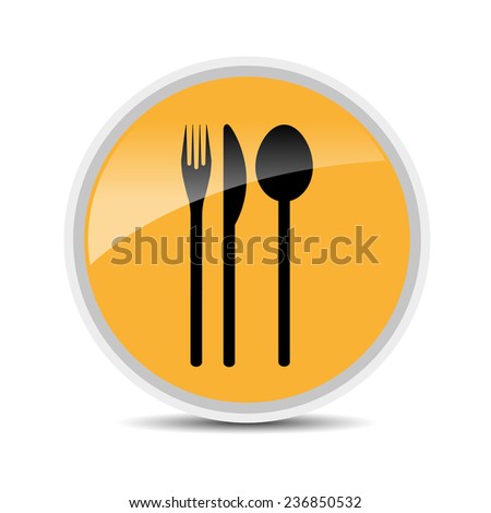 restaurant glossy icon vector
