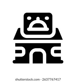 restaurant glyph icon. Strong and solid vector icon for websites, mobile interfaces, presentations, and visual branding. High quality and easy to edit.