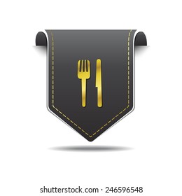 Restaurant golden Vector Icon Design
