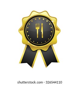 Restaurant golden Vector Icon Design